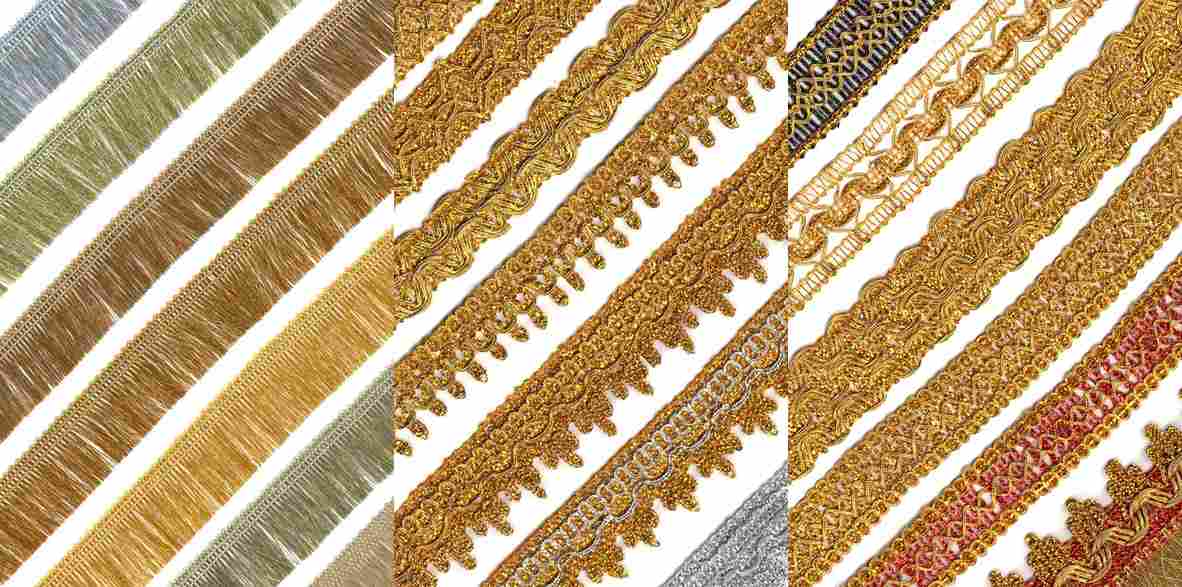 Gold & Metallic Fringes for Your Luxury Curtains – Romy Lace - Romy Lace - Best Lace Manufacturer in Surat, India